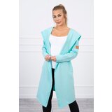 Kesi Long hooded cardigan mint Cijene