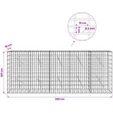  Gabion s žicom debljine 5 mm i mrežom 5x10 cm 250x10x100 cm | shoptok.hr