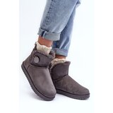 Boto Women's Padded Snow Boots With Decoration Grey Siriol | Shoptok.si