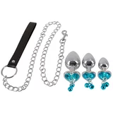 You2Toys butt plug set 3 pack with a leash