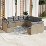 vidaXL 11-dijelni set vrtnih sofa od poliratana s jastucima bež | shoptok.hr