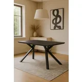 Trpezarijski sto Base Crna Keramicka ploca/ Crne metalne noge 1600x895x755mm