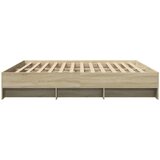  Okvir za krevet boja hrasta 200x200 cm od konstruiranog drva | shoptok.hr