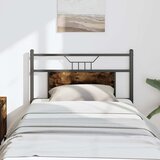  Zamjensko uzglavlje dimljena boja hrasta 80 cm konstruirano drvo i čelik | shoptok.hr