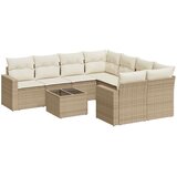  9-dijelni set vrtnih sofa s jastucima bež od poliratana | shoptok.hr