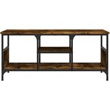 vidaXL TV omarica dimljeni hrast 100x35x45 cm inženirski les in železo | Shoptok.si