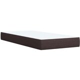 vidaXL Krevet s oprugama i madracem tamnosmeđi 100 x 200 cm od tkanine | shoptok.hr