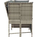  Vrtna sofa s jastucima svijetlo sivi poliratan | shoptok.hr