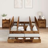  postelja z dodatnim prostorom za shranjevanje iz starega lesa 120x200 cm, (22103347) Cene