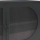 Støraa Črna kovinska vitrina 100x64x40 cm Luna – | Shoptok.si
