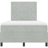  s opruga kutije Svijetlo siva 120 x 200 cm Baršun | shoptok.hr