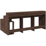 vidaXL Radni stol LED svjetlima smeđa boja hrasta 200x104x91cm drveni | shoptok.hr
