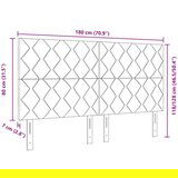 vidaXL vzglavje z dizajnom diamantnih blokov temno rjava 180 cm blago, (22080229) | Shoptok.si