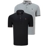 Dewberry DOUBLE SET T8586 MEN'S T-SHIRT-BLACK-GREY | Shoptok.si