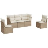  5-dijelni vrtni set sofa s jastucima bež od poliratana | shoptok.hr