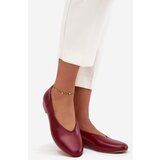 Boto Women's Ballerinas Made of Eco Leather with Flat Heel Burgundy Olyssia | Shoptok.si