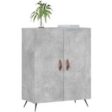 vidaXL Komoda betonsko siva 69,5x34x90 cm inženirski les | Shoptok.si
