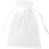IZMAEL Darilna organza vrečka - Bela / 10x12cm / 10 kos Cene