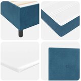 Box Spring Postelja z Vzmetnico Temno Modra 200x200 cm Žamet, (22052033) | Shoptok.si