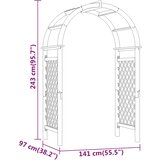 LUK s rešetkom 141 x 97 x 243 cm impregnirana masivna borovina | shoptok.hr