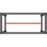  Okvir za radni stol mat crni i mat crveni 110x50x79 cm metalni | shoptok.hr