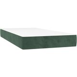  Box spring postelja z vzmetnico temno zelena 200x200 cm žamet | Shoptok.si