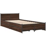 vidaXL Okvir kreveta s ladicama oja smeđeg hrasta 75x190 cm drveni Cijene