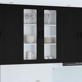 vidaXL Zidni kuhinjski ormarić Crna 80 x 31 x 100 cm Konstruirano drvo | shoptok.hr