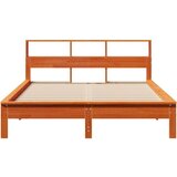  Knjižna postelja brez vzmetnice vošč. rjava 120x190 cm borovina | Shoptok.si