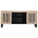 Maison Chic TV omarica - TV stojalo - Televizijska omarica bela 105x34x46 cm trden mangov les, (21701575) Cene