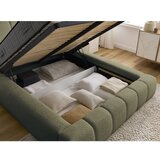 Bobochic Paris Zeleni tapecirani bračni krevet s prostorom za odlaganje s podnicom 160x200 cm Denali – | shoptok.hr