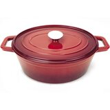 Hendi Emajlirana posuda od lijevanog željeza, 4,4L, Crvena, 365x290x(H)115mm | Eponuda.com