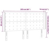  Uzglavlje s ušima tamnozeleno 203x16x118/128 cm baršunasto | shoptok.hr