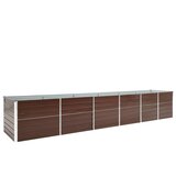  Povišena vrtna gredica od pocinčanog čelika 480x80x77 cm smeđa Cijene