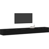  Kabinetski zidni s ladicama 2 pcs Crni hrast 102 x 30 x 20 cm | Eponuda.com