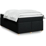 vidaXL Box spring postelja z vzmetnico črn 120x200 cm blago Cene