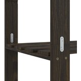  Stalak za pohranu s 3 razine crni 60x38x90 cm masivna borovina | shoptok.hr