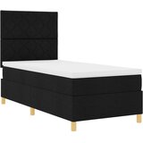  Box Spring postelja z vzmetnico črna 90x200 cm tkanina, (22080953) | Shoptok.si