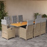  9-dijelni vrtni blagovaonski set s jastucima od poliratana | shoptok.hr