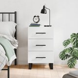 vidaXL Nočna omarica bela 40x40x66 cm inženirski les | Shoptok.si