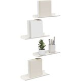 Polica na zidu s policom Zidne 4 pcs Bijelo 30 x 9 x 2 5 cm - Bijelo 30 x 9 cm 4 | shoptok.hr