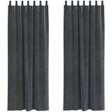  Zavjese za zamračivanje 2 kom. Svjetlosiva 140 x 260 cm Baršun | shoptok.hr