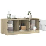  Stolić za kavu sa staklenim vratima boja hrasta 102x50x42 cm | shoptok.hr