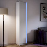 vidaXL Visoka komoda LED bijela 41,5 x 32,5 x 200 cm konstruirano drvo | shoptok.hr
