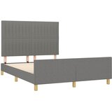  Okvir za krevet bez madraca tamnosivi 140 x 190 cm od tkanine | shoptok.hr