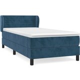 Maison Chic Box spring postelja - Vzmetna postelja z vzmetnico temno modra 90x200 cm žamet SL20474, (21893318) Cene