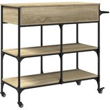  Kuhinjska kolica boja hrasta 105 x 42 x 95 cm konstruirano drvo | shoptok.hr