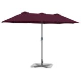  Vrtni suncobran Bordo crvena 380 x 196 x 235 cm | shoptok.hr