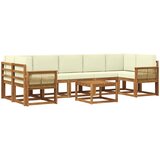  Set vanjskih sofa 8 pcs Prirodna i krem Poliester | shoptok.hr