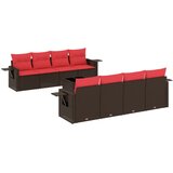  Vrtni set od 9 dijelova s jastucima, smeđi poliratan | shoptok.hr